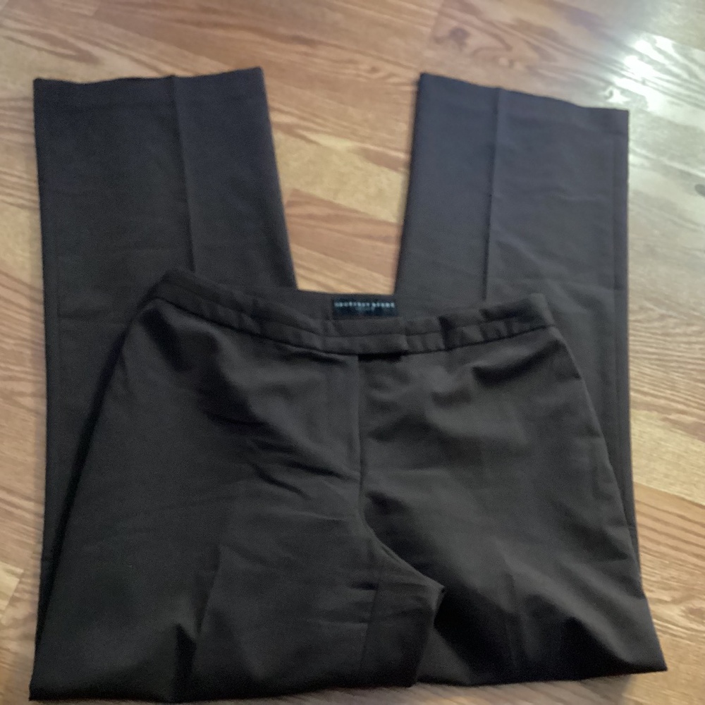 Geoffrey Beene Sport Chocolate Brown Front Zip Stretch Pants  Size 10R